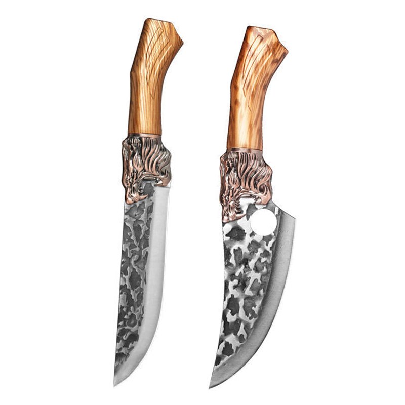 Household Kitchen Knife Stainless Steel Boning Knife Forging Meat Cleaver Slice Chop Bone Knife Cooking Tool: Style C-E