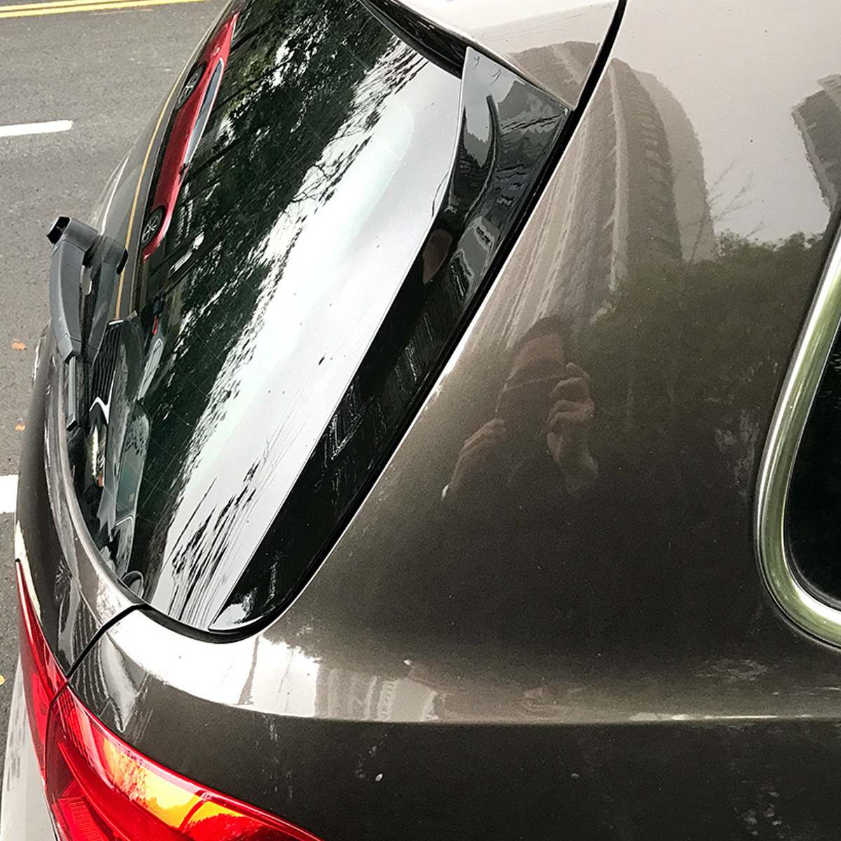 Glossy Black Window Rear Spoiler Side Wing Splitter Trim For VW Passat B7 Wagon/Alltrack Gloss Black