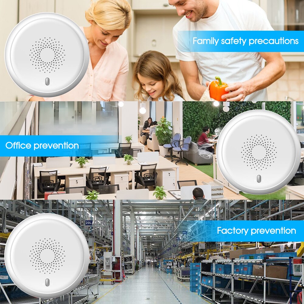 Tuya smart hjem zigbee røykdetektor sensor smart brannalarm sensor trådløst sikkerhetssystem smart liv tuya app kontroll