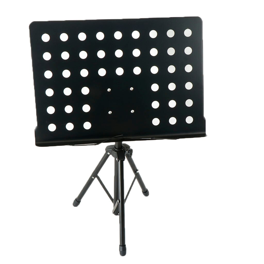 Foldable Sheet Music Stand, Adjustable Height 80-140cm, Black