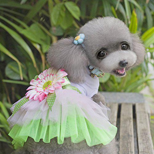 HiMISS Sunflower dog skirt pet skirt cute sunflower skirt