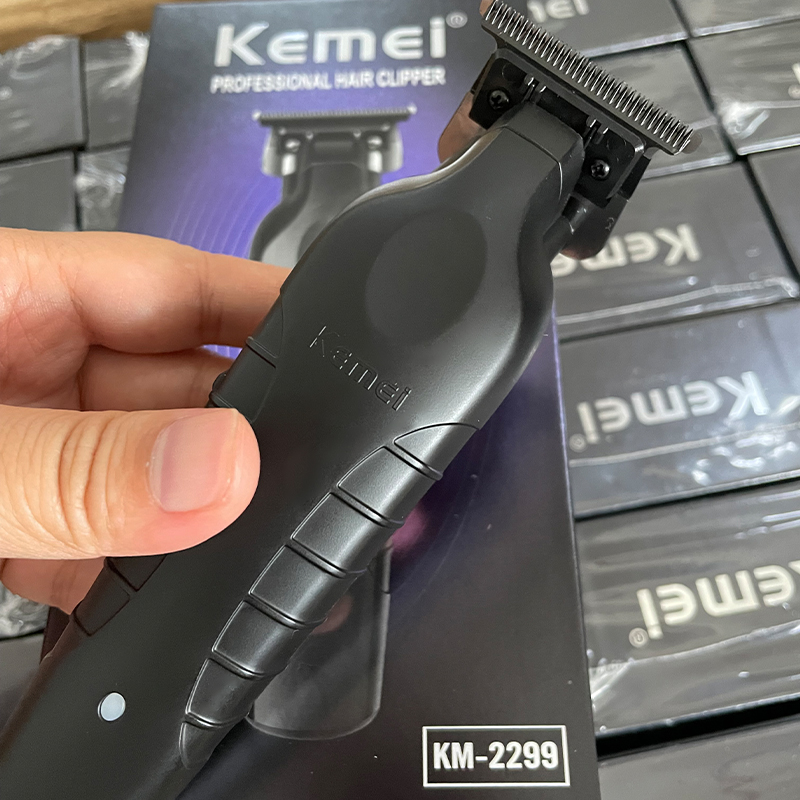 Kemei 2299 Barber Akku-Haarschneider 0 mm Zero Gapped Carving Clipper Detailer Professionelle elektrische Finish-Schneidemaschine