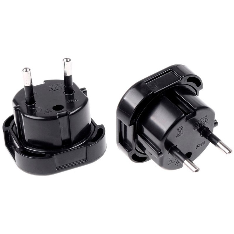 Universal Travel UK to EU Euro Plug AC Power Charger Adapter Converter Socket Black Power Plug Adaptor Connector