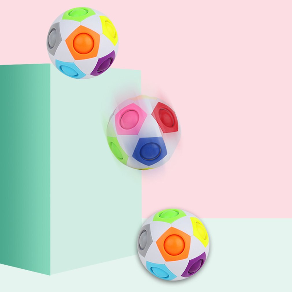 Magie Regenbogen Ball Umweltschutz Abs Anti-Herbst Hohe Dichte Elastische Schwamm Einfarbig Geistiges Ball