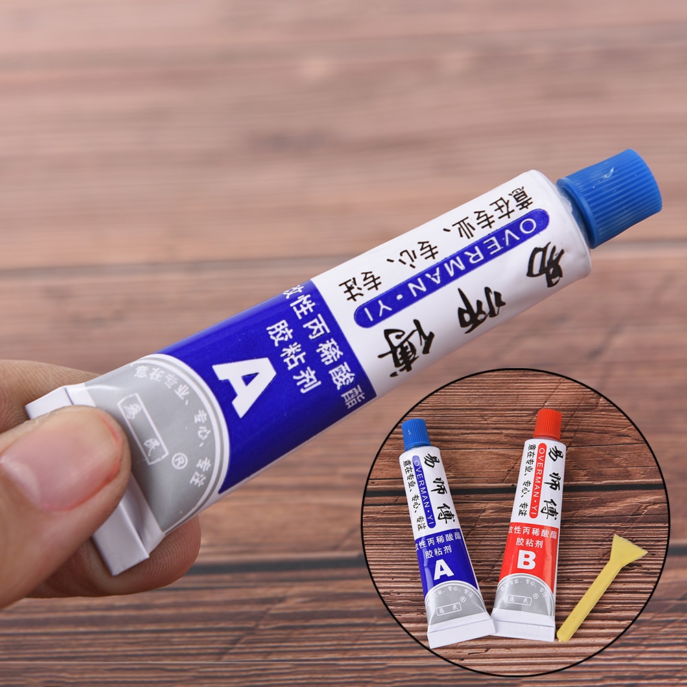 2pcs(A+B) Modified Acrylic Glue Adhesive for Metal Plastic Wood Crystal Glass Jewellery Superior Strength