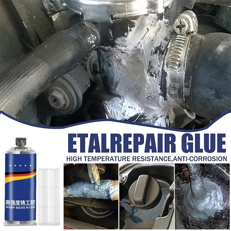 AB Casting Repair Glue Kaltschweißkleber Metallreparaturkleber für Metallgussdefekt Hochtemperaturbeständiges flüssiges Dichtmittel