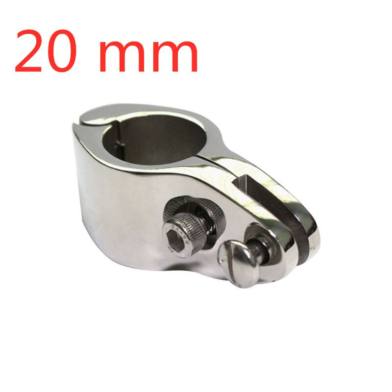 20/22/25/30/32mm 316 acier inoxydable raccord bateau Bimini haut articulé avec 2 vis mâchoire glisser facile installer matériel marin E7CA: 20mm