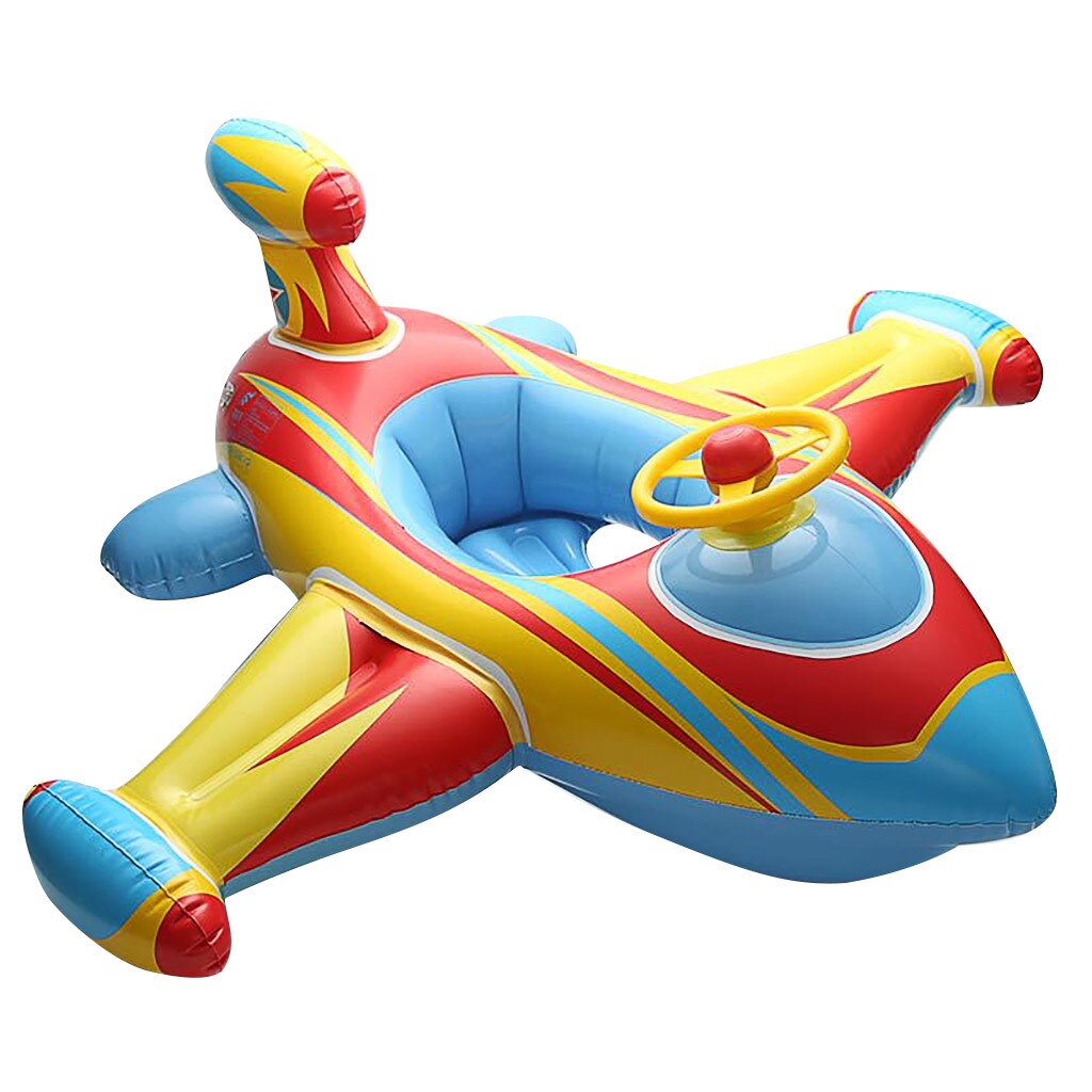 Zomer Plezier Opblaasbare Baby Float Pool Float Voor Kidsinf Latable Boot Vliegtuig Float Zomer Tijd Zwembad Speelgoed 110X110cm