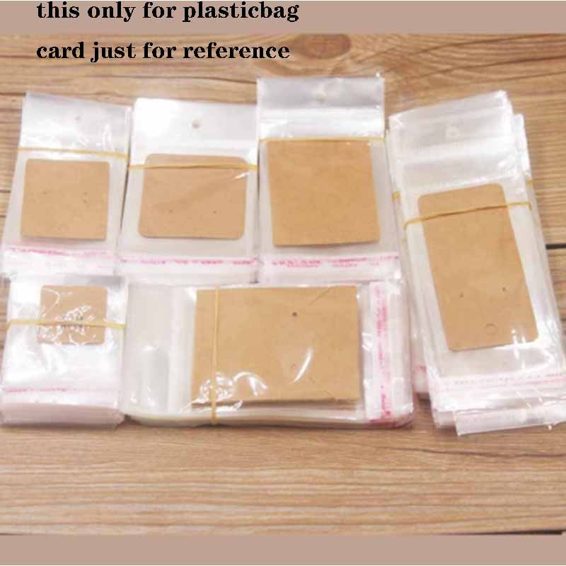 100PCS Storage Bags Transparent Self Adhesive Resealable Clear Poly Bags Packaging opp Bag jewelry card matching opp bags