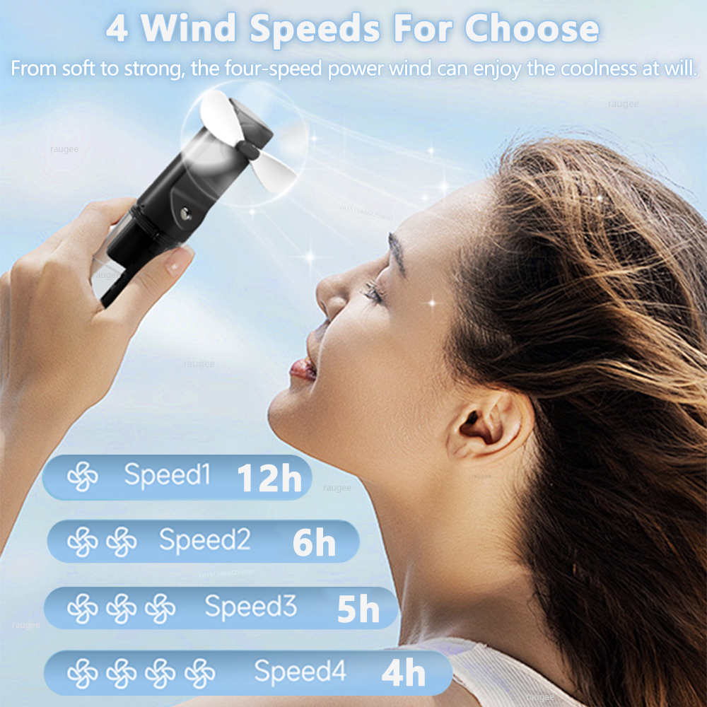 Portable Humidifier Fan Mini Handheld Water Mist Fan USB Rechargeable Small Mist Spray Fan Mini Small Hand Fan with Humidifier