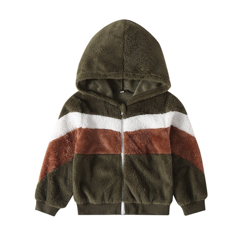 Bebê meninos com capuz jaqueta crianças contraste cor zíper casaco crianças outerwear para outono inverno 1-5 anos