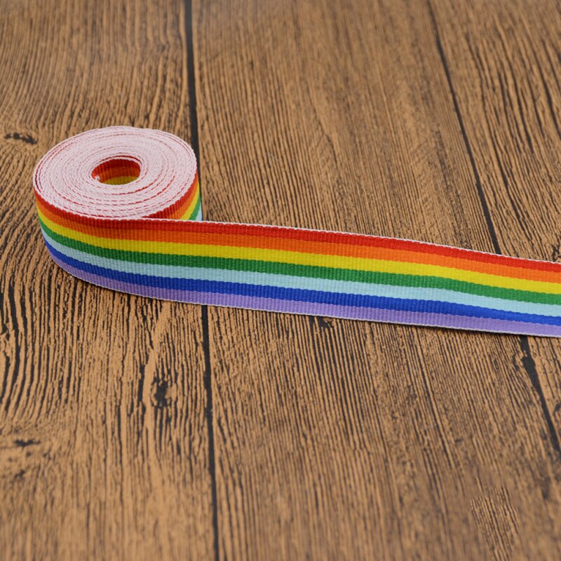 3m rayas del arco iris cinta para prenda de decoración para costura para manualidades DIY accesorios para el cabello tela suministros de correa materiales