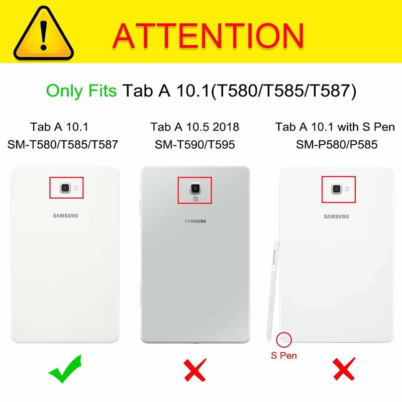 Magnetische hoes voor samsung galaxy tab  a 10.1 , model  a6 sm-t580 t585 t587 hoes, slanke, lichte pu-lederen hoes, automatische slaap-/waakfunctie