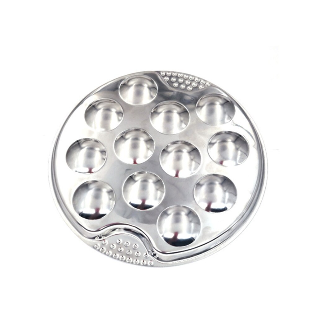 Stainless Steel Escargot Dish Server 12 Positions Baked Snail Plate Kitchen Serving Utensil