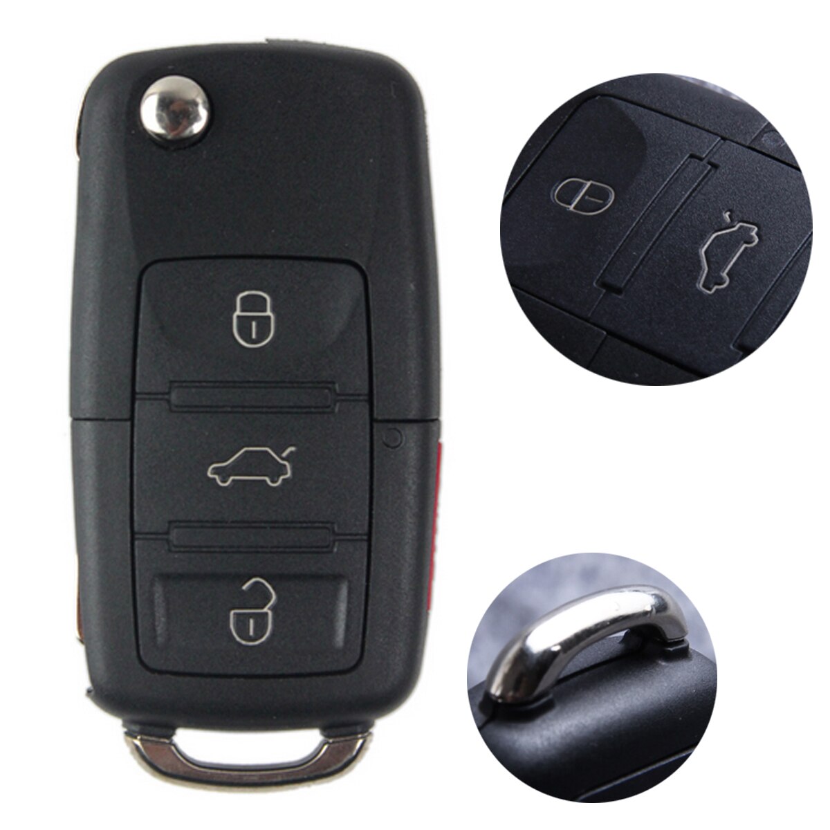 4 Button Remote Key Replacement Flip Car Key Case Styling Folding Blade Key Shell Replacement Uncut Blade Key Shell With Pad