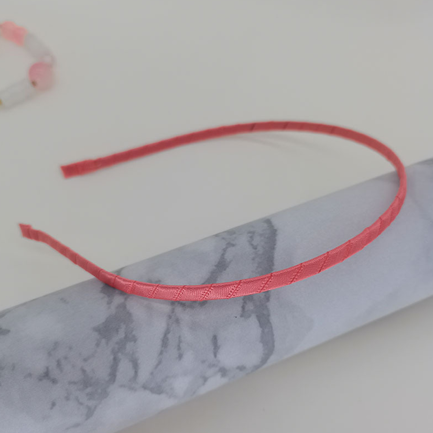 Diadema de tela de 5mm para niños, diadema de Aro para la cabeza, banda para el cabello, diadema para niños, ajuste de Base delgada estrecha, accesorios para el cabello DIY: Sandía roja