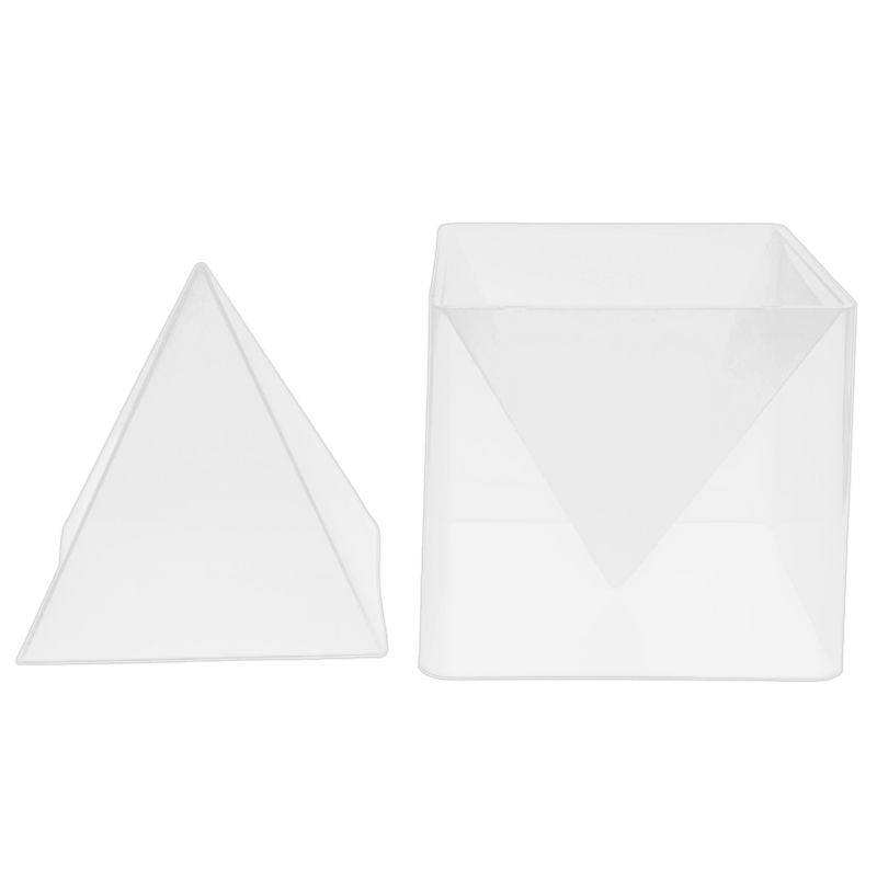 Super pyramide silikone form harpiks håndværk smykker krystal form med plastik ramme smykker håndværk harpiks forme