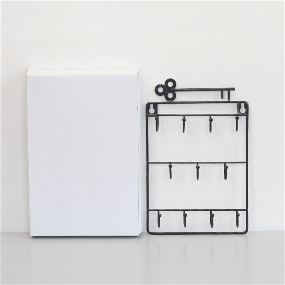 Wall Mounted Key Holder Storage Rack Organizer with hook for Entryway gate Doorway jewelry shelf hanger hanging lock opener