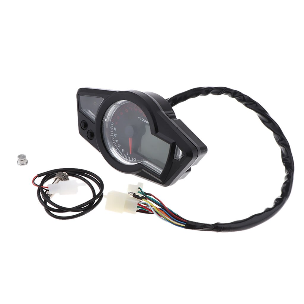 LCD Digital Motorcycle LED Speedometer Tachometer Odometer Gauge Universal