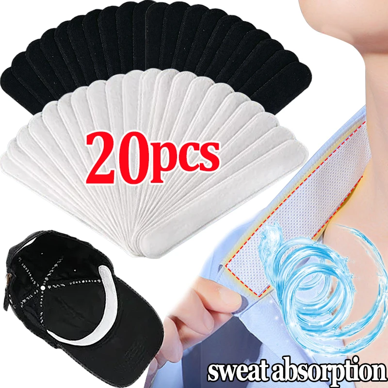 Disposable Cotton Sweat-absorbing Liner Pads Hat Anti-dirt Sports Belt Cap Brim Size Reducer Sticker Neck Invisible White Tape