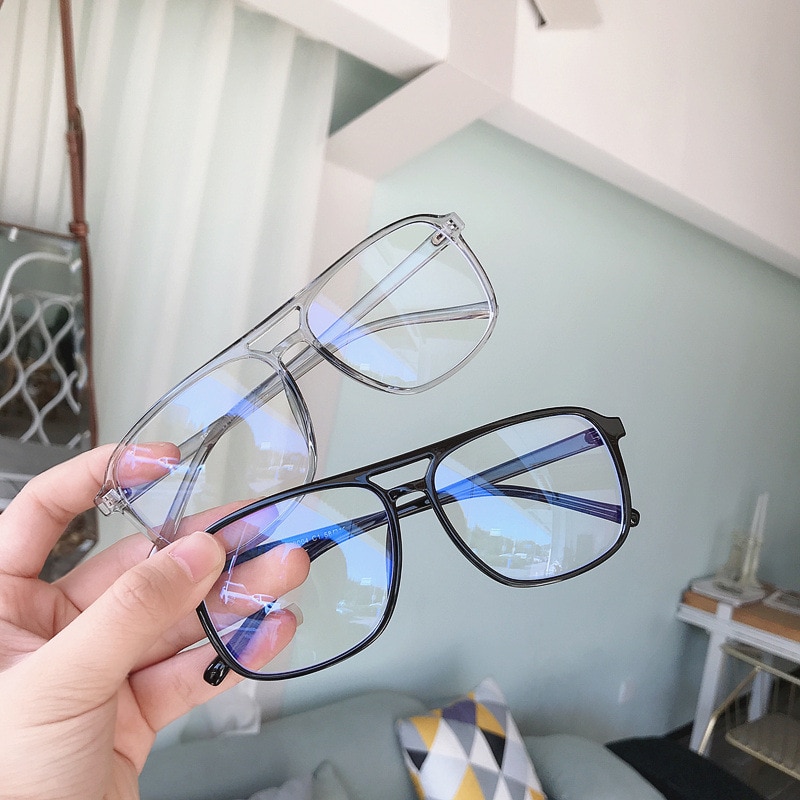 Anti-blue Glasses Men's and Women's Glasses Frame Anti-radiation Glasses Computer Glasses Plain Decorative Glasses
