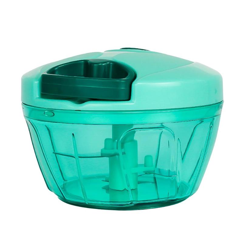 Portable animal de compagnie manuel fruits légumes Chopper oignon noix broyeur hachoir main tirer nourriture Cutter cuisine accessoires fruits légumes: Transparent
