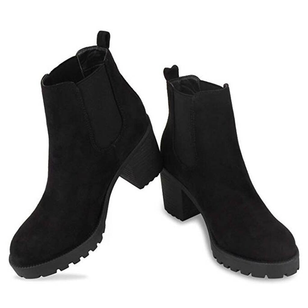 Kvinnor stövlar casual läder låga höga klackar vårskor kvinna spetsiga tå gummistövlar svart röd zapatos mujer  #t1g