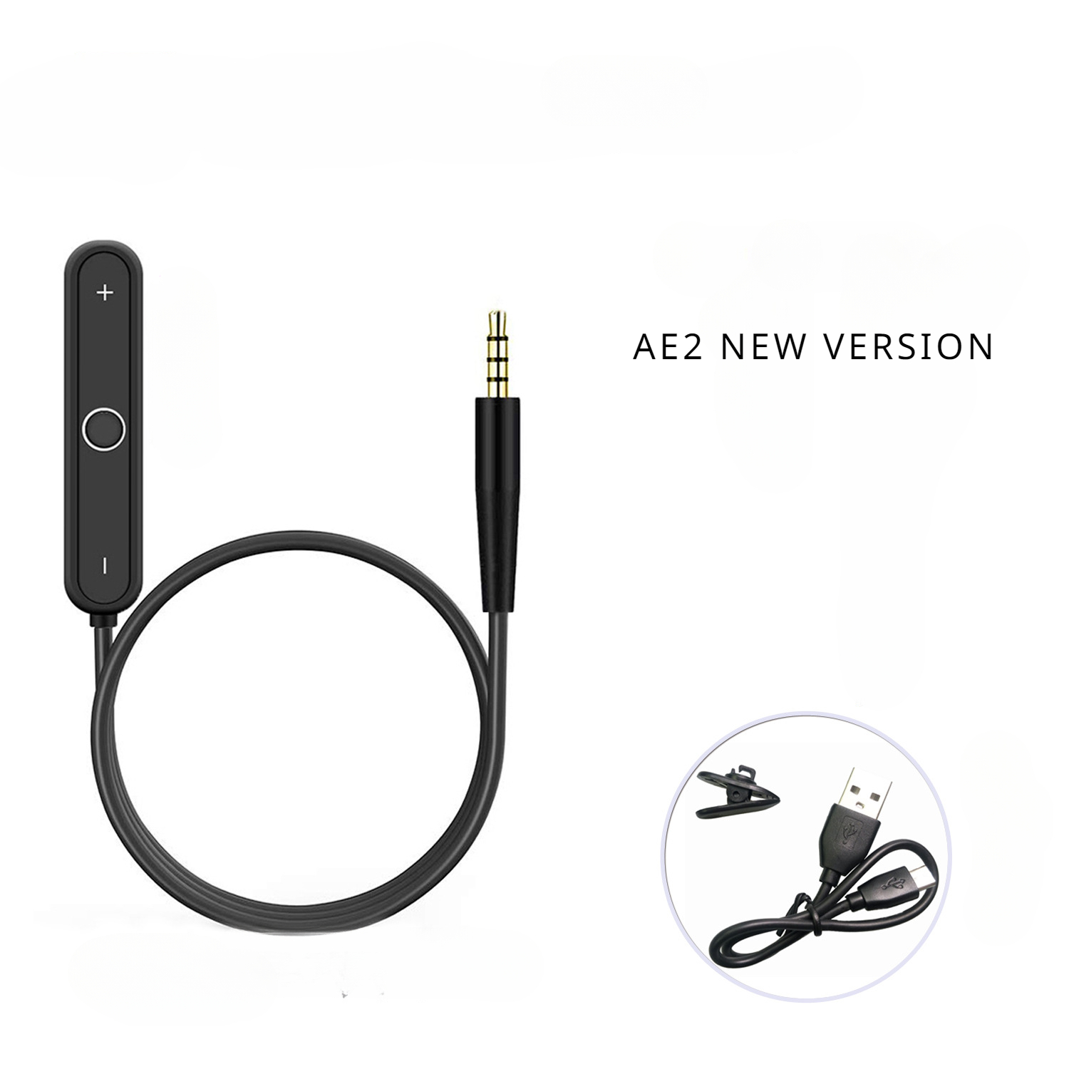 Écouteurs stéréo Bluetooth 5.0, adaptés au casque BOSE OE2, câble Bluetooth QC15 pour QC25 pour QC35 pour AE2 pour QC3 pour 700: YELLOW