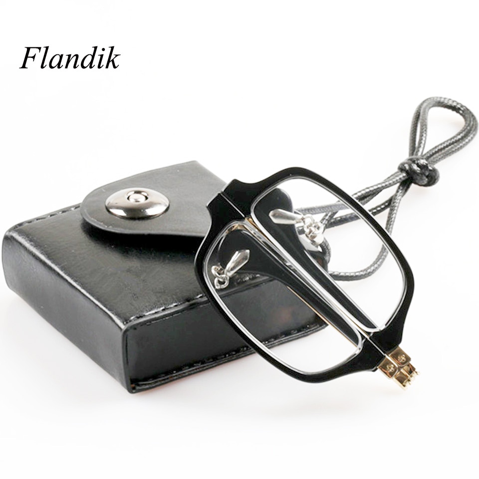 Titanium Magnetic Foldable Reading Glasses Half frame Lens Unsiex Retro Folding Presbyopia Glasses With Case+1.00+1.50+2.00