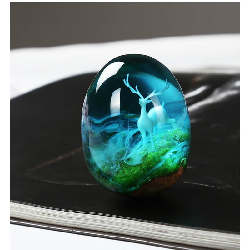 3D Deer Resin Inclusion Miniature Animal Embellishment Resin Jewelry DIY Resin Terrarium Fairy Garden Making Resin Art Supplies