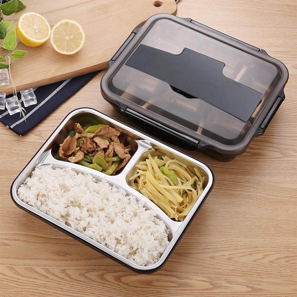Portable Lunch Box Stainless Steel Bento Box With Tableware Student Sealed Leak-proof Large-capacity Food Container