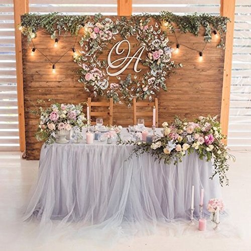 Färgglad bordskjol tyll duk för bröllop festival fest dekoration baby shower fest bord sockel hem textil: Stil 3