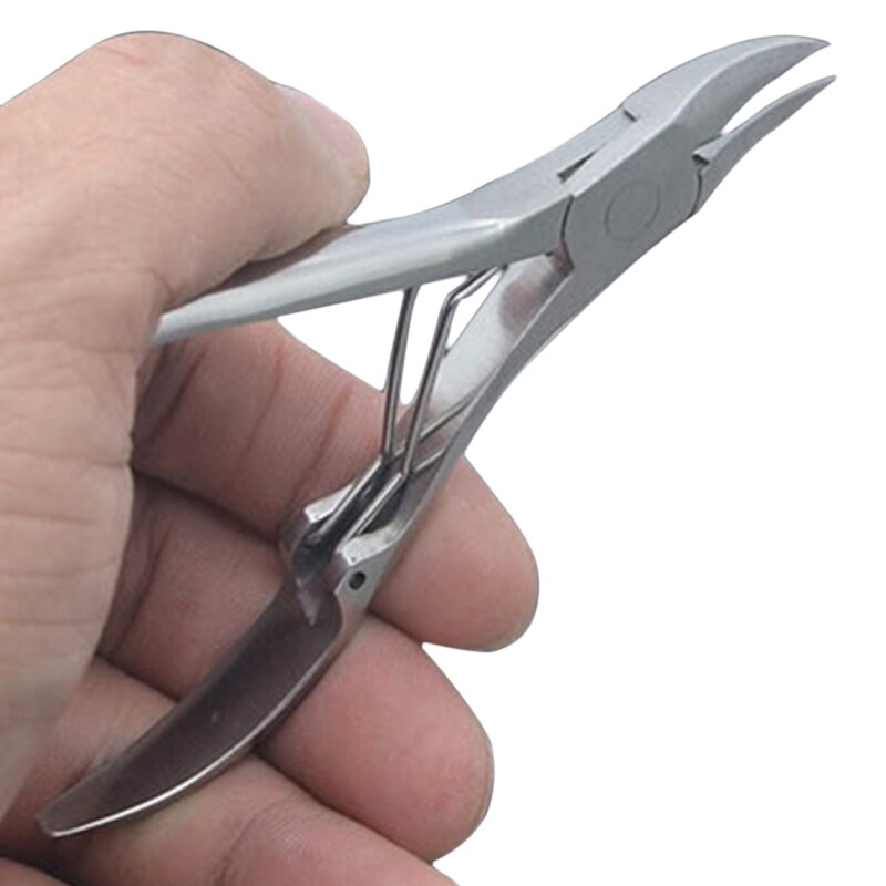 Cortador de uñas de acero inoxidable, alicate para cutículas, herramienta de manicura para uñas de los pies gruesas encarnadas, cuidado de los pies