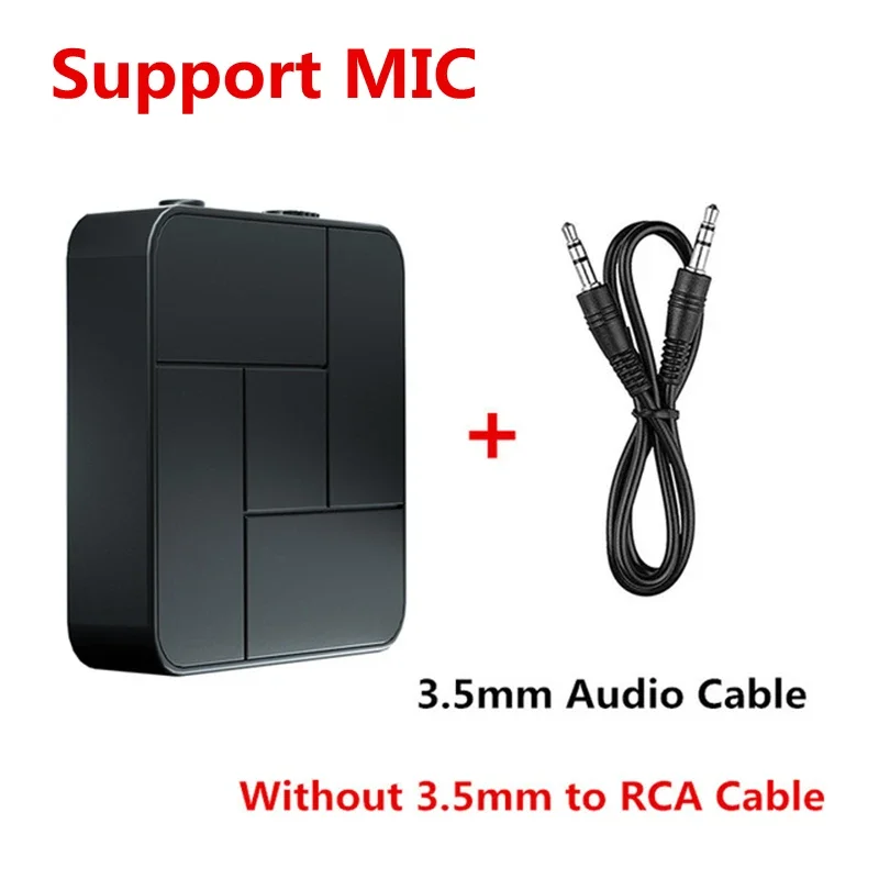 Transmisor receptor de Audio Bluetooth 5,0 2 en 1 RCA 3,5 MM AUX Jack USB Dongle adaptadores inalámbricos estéreo para coche TV PC auriculares: Blanco