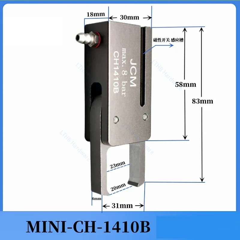 Manipulatorarmatuur MINI Grijper CH1410B Klem Niet-standaard armaturen met onregelmatige vormen Intelligente robothandcilinder: Rood