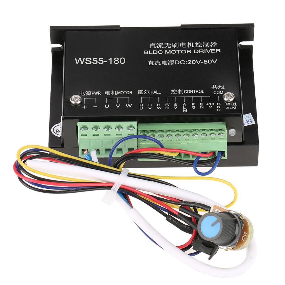 WS55-180 Motor Driver Controller DC 20V-50V CNC Brushless Spindle BLDC Controller DC Motor Driver