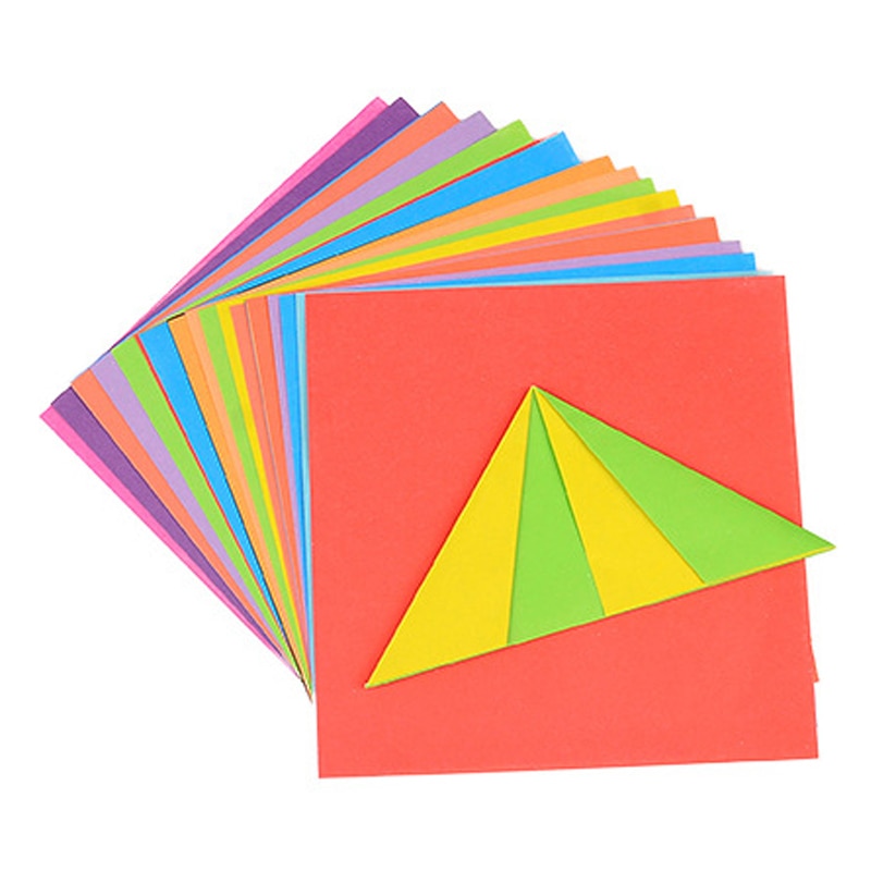 Vierkante 24 Sheets Kids Handgemaakte 15*15cm Dubbelzijdig Gekleurde Vouwen Origami Papier Papier-cut Materiaal