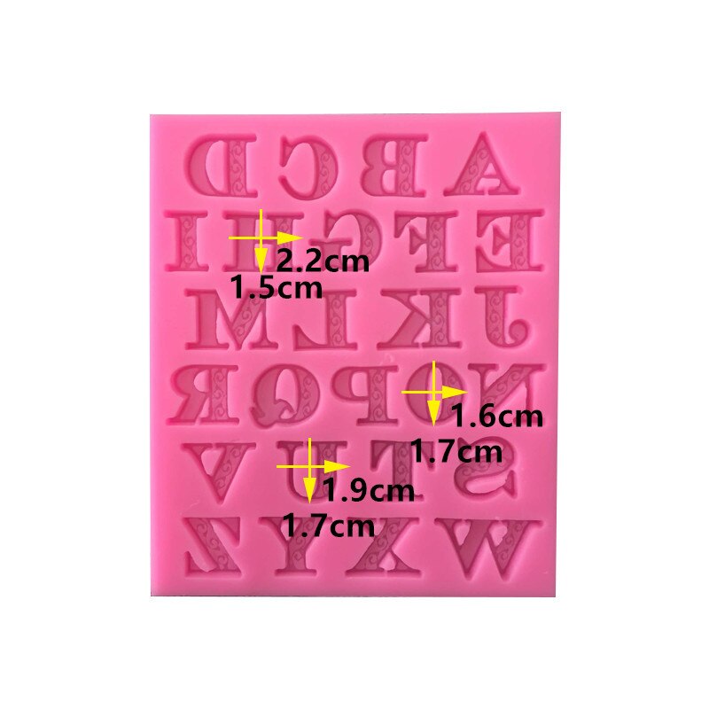 3D Hoofdletters Silicone Mold Alfabet Chocolade Fondant Mallen Fondant Taart Decoreren Gereedschappen Suikerpasta Candy Mallen: 9323