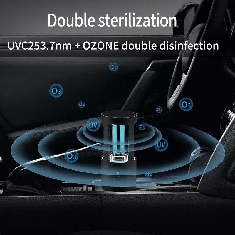 UVC Light Ultraviolet Germicidal Lamp Bedroom Wardrobe Rechargeable USB Kill Virus Sterilization Lamp Ozone UV Disinfection Lamp