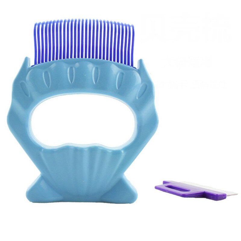 Peine de cuidado de manos para mascotas, peine de protección para mascotas, perro, mascota, cepillo suave de ABS, peine para el cuidado del cabello: Azul cielo