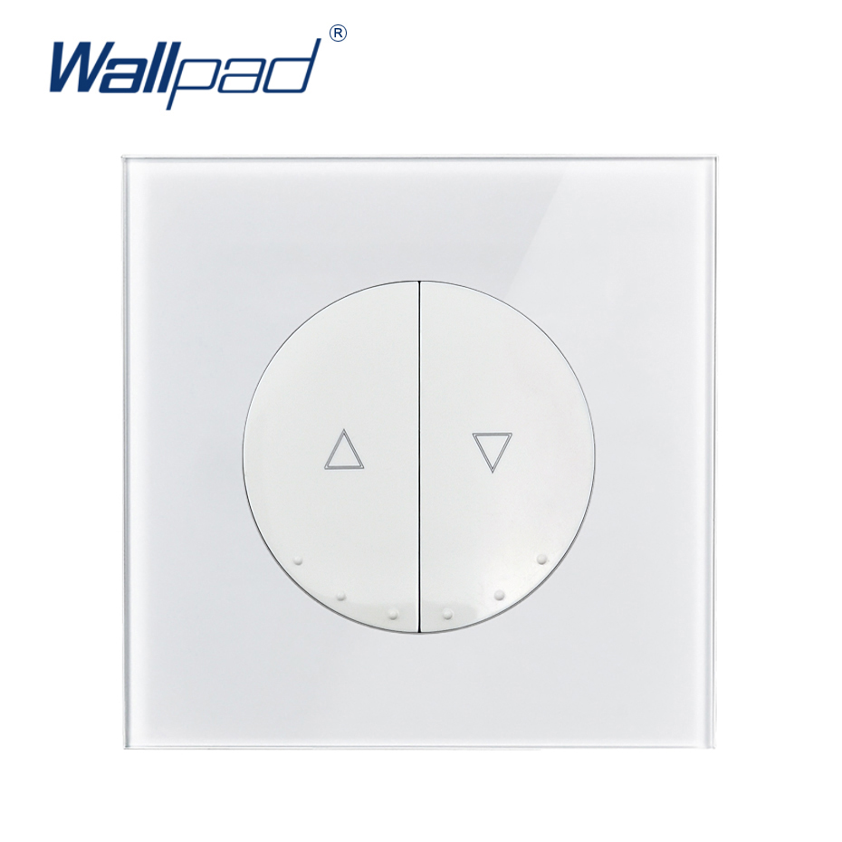 White Glass Panel 1 2 3 4 Gang Wall Light Switch Pass-through Cross Impulse Momentary Switch With Black Edge: 4XL / green