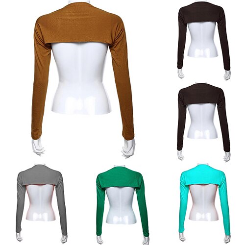 Vrouwen Solid Katoen Stretch Een Stuk Schouder Mouw Zon Arm Cover