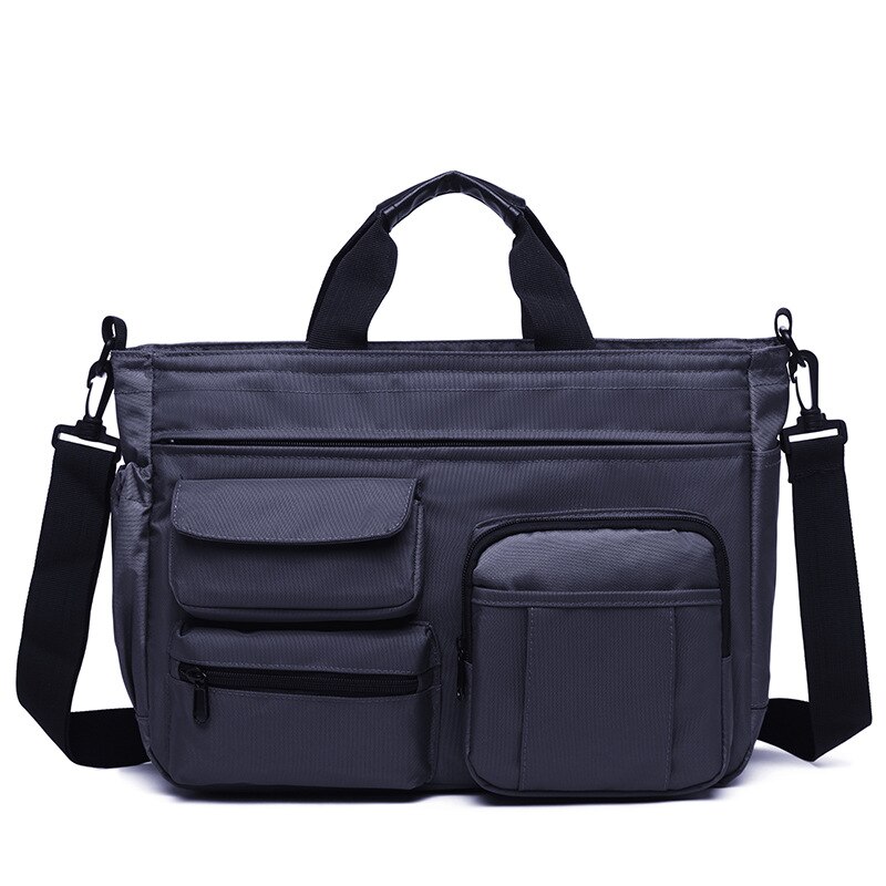 Mannen Multifunctionele Schouder Messenger Bag Met Hoofdtelefoon Gat Waterdichte Nylon Reizen Handtas Grote Capaciteit Opbergzakken XA11C: Blue 03