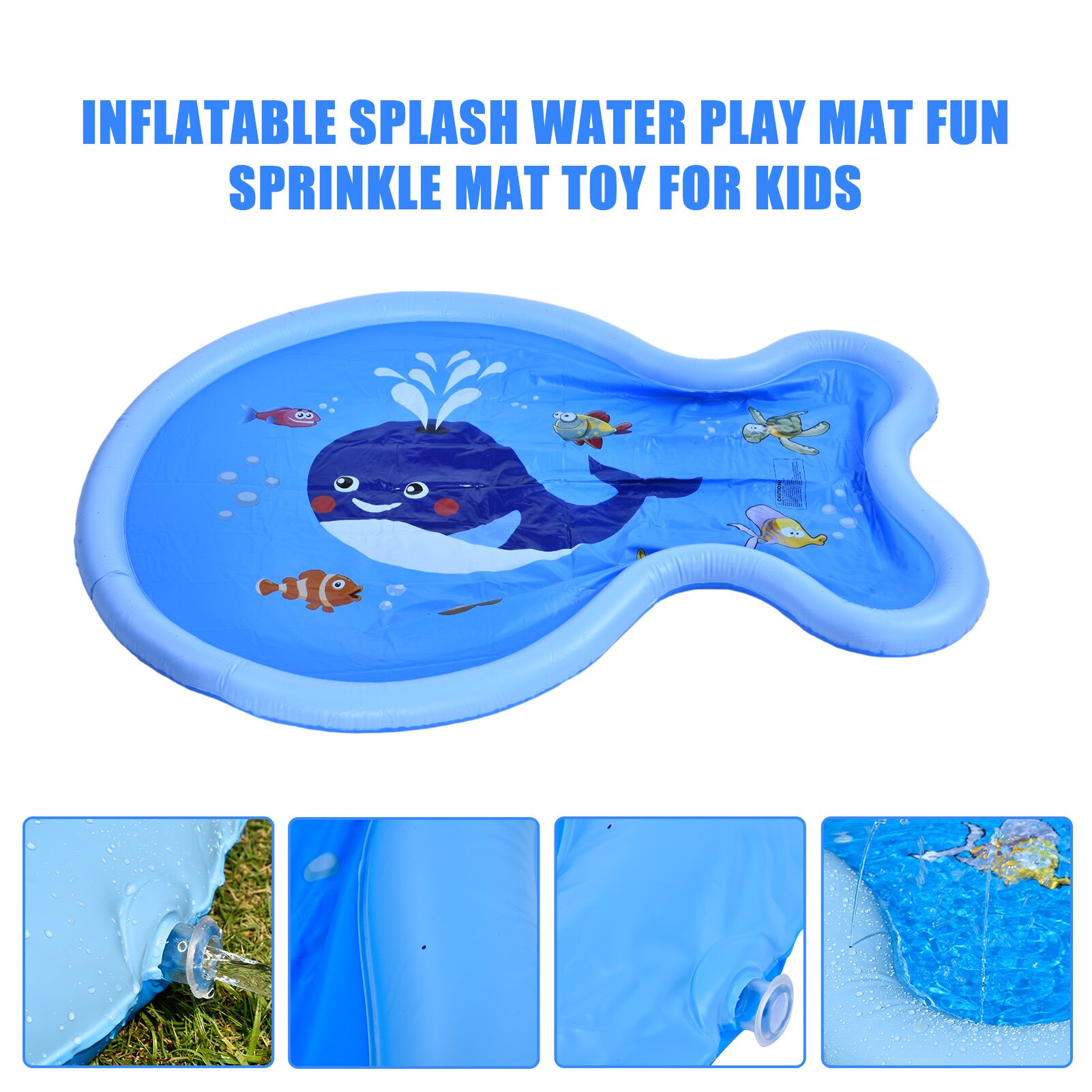 Opblaasbare Spray Water Pad Sprinkler Kussen Zomer Baby Play Water Mat Games Speelgoed Outdoor Vis Vorm Bad Zwembad