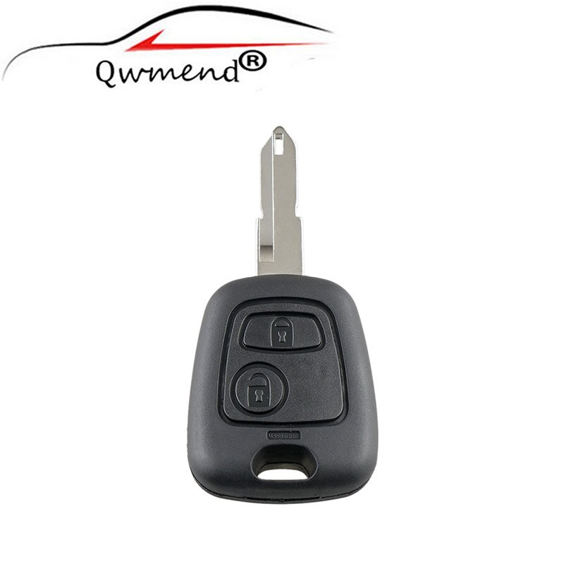 Qwmend 2- painikkeinen älykäs autonavaimen kuori citroen  c1 c4: lle peugeot 106 107 207 307 407 206 306 406 auton kaukosäätimen avaimen kotelon kansi: Ne73 terä