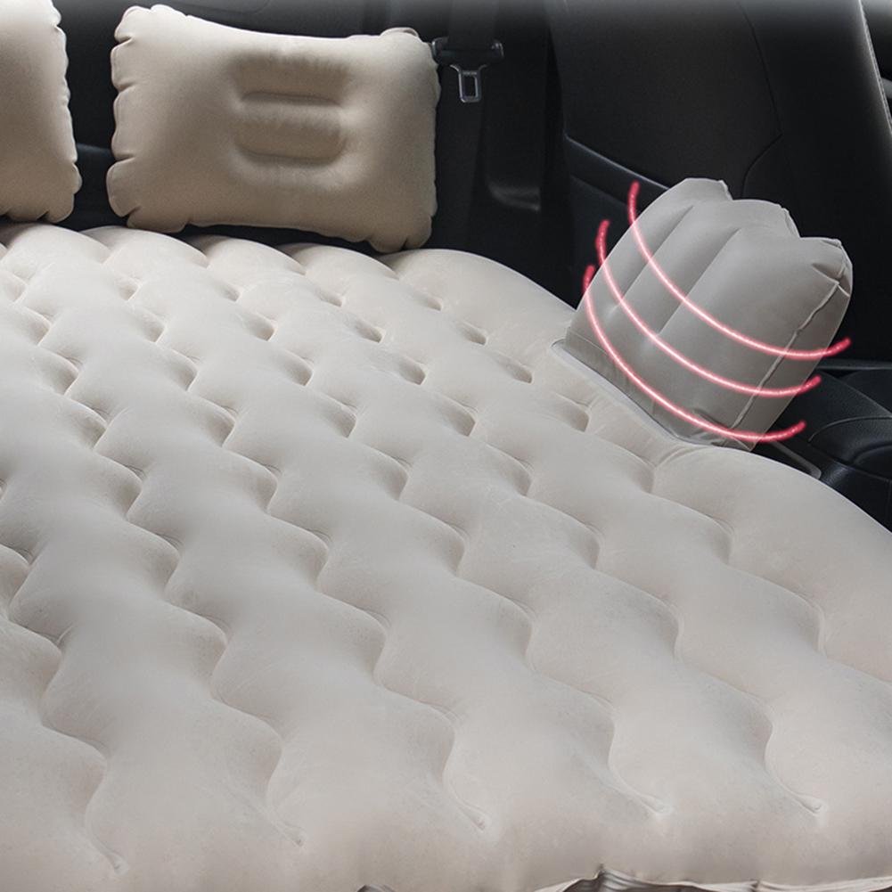 Car Inflatable Bed SUV Car Mattress Rear Row Car Travel Sleeping Pad Off-road Air Bed Camping Mat Air Mattress&Two Air Pillows
