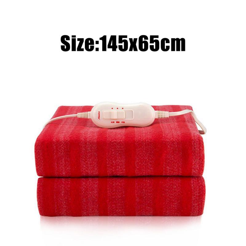 Adjustable Temperature Controller Heated Blanket Automatic Power-off Protection Blankets Waterproof Heated Blanket: 145cmx65cm US