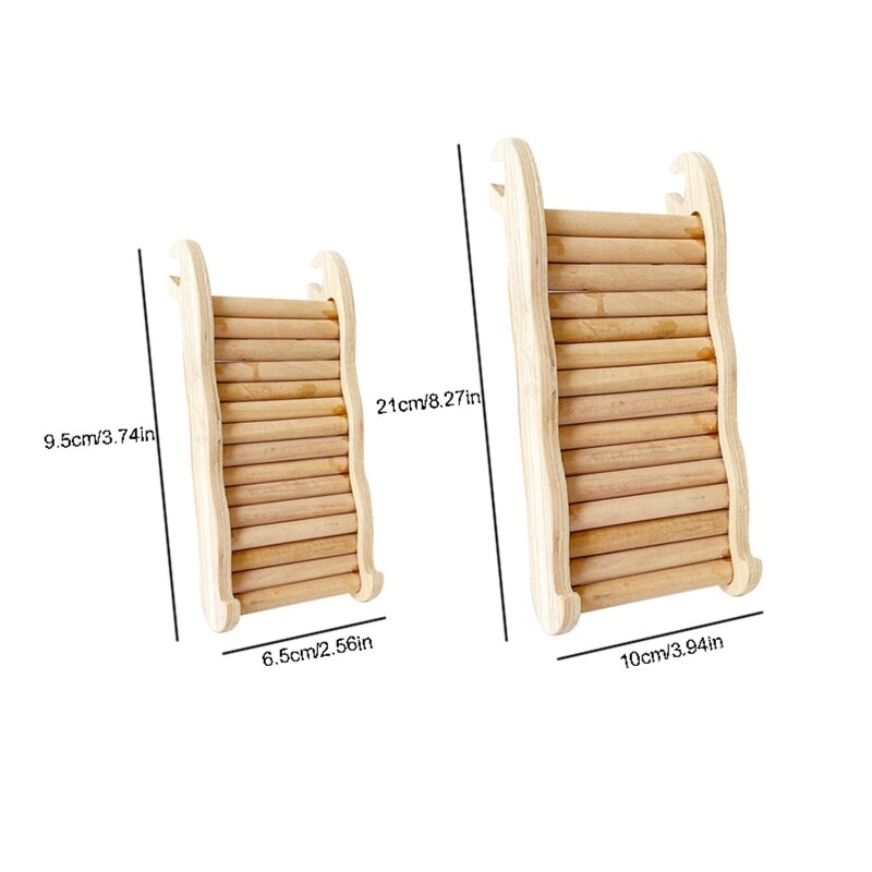 Hámster escalada escalera con ranura de rampa de madera puente para cerdos de Guinea erizo mascota ratón azúcar parapente ardilla