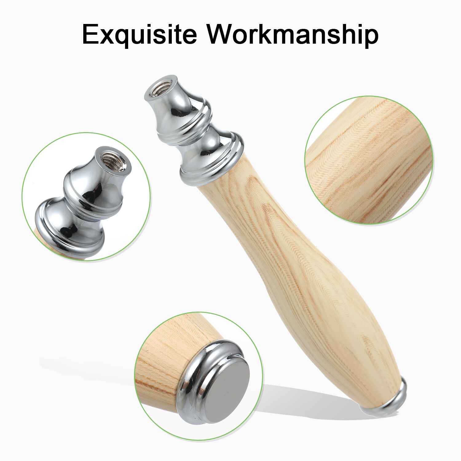 Shaving Handle Razor Handle for Double Edge Safety Beard Razor Replacement Razor Handle Grip Manual Mustache Removal