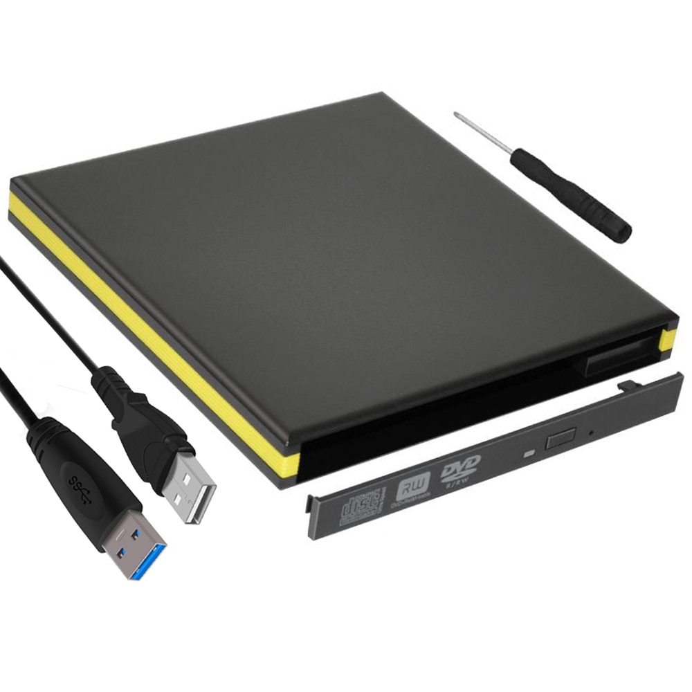 Super Slim External Slot in DVD RW Enclosure USB 3.0 DVD Case 12.7mm SATA Case For Laptop Optical Drive